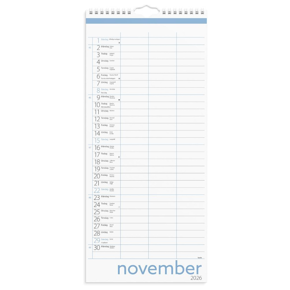Produktbild för Familjekalender Lilla 26/27 (Skadad)