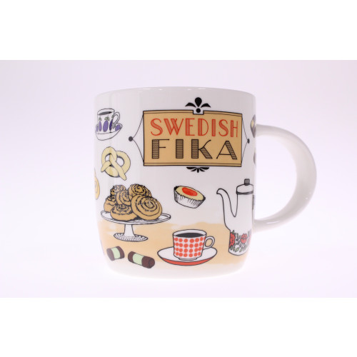 Nordic Souvenir Porslinsmugg,   Swedish Fika, 37 cl