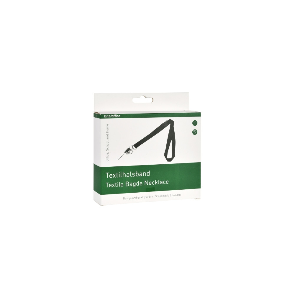Produktbild för Textilhalsband, BNT, 15x450 mm för ID-/namnbricka med lås, s...