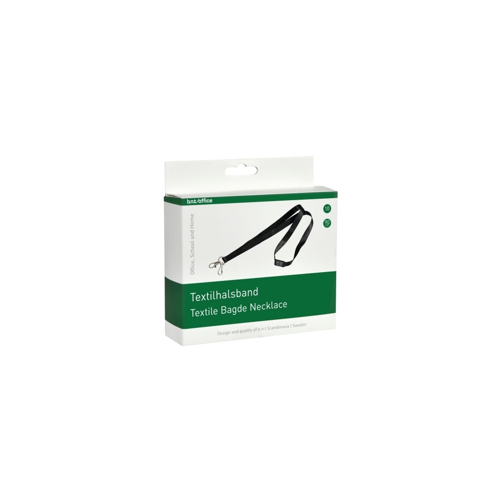 Produktbild för Textilhalsband, BNT, 15x450 mm för ID-/namnbricka med lås, s...