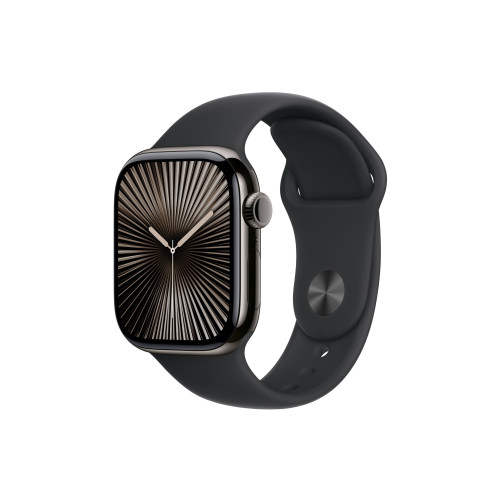 Apple Apple Watch Series 10 (GPS + Cellular) - skiffer titan - smart klocka med sportband - svart - 64 GB