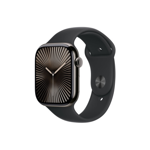 Apple Apple Watch Series 10 (GPS + Cellular) - skiffer titan - smart klocka med sportband - svart - 64 GB