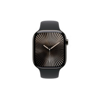 Produktbild för Apple Watch Series 10 (GPS + Cellular) - skiffer titan - smart klocka med sportband - svart - 64 GB