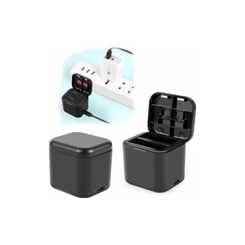 Produktbild för PULUZ-laddare för Insta360 Ace Pro / Ace / Pu968b (USB, 2 ba...