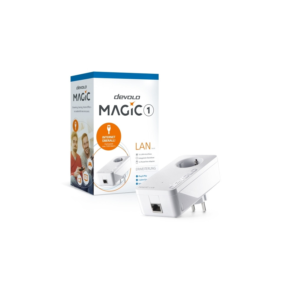 Produktbild för devolo Magic 1 LAN - brygga - vägginsticksbar