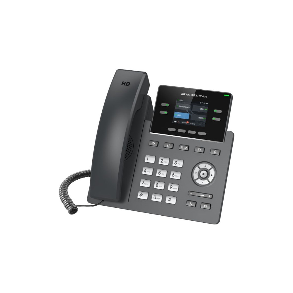 Produktbild för Grandstream GRP2612 - VoIP-telefon med nummerpresentation/samtal väntar - 3-riktad samtalsförmåg