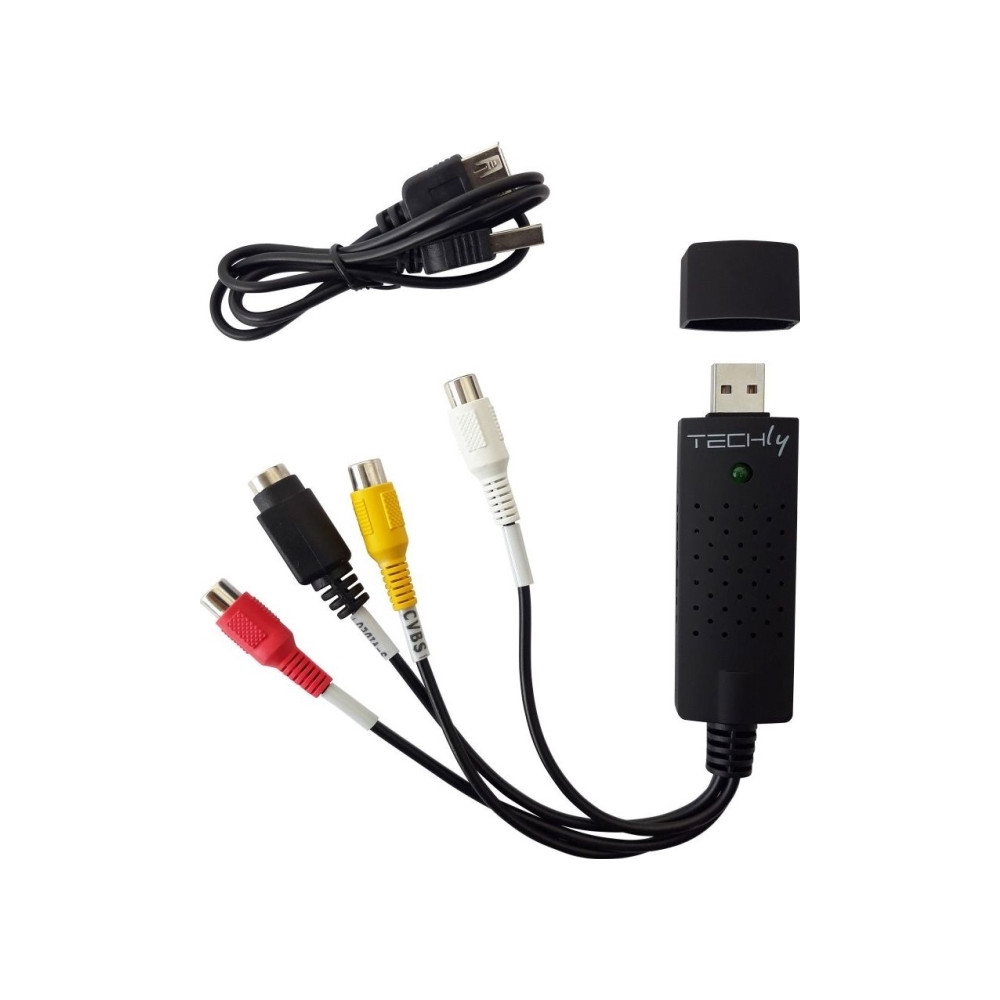Produktbild för Techly I-USB-VIDEO-700TY, Svart, Windows 10, Windows 2000, W...