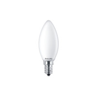 Produktbild för Philips - LED-glödlampa - form: B35 - glaserad finish - E14 - 4.3 W - varmt vitt ljus - 2700 K (paket om 2)