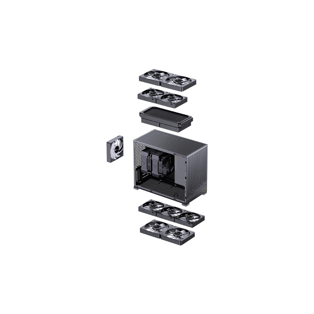 Produktbild för Jonsbo D32 PRO, Midi Tower, PC, Svart, Mini-ITX, micro ATX,...