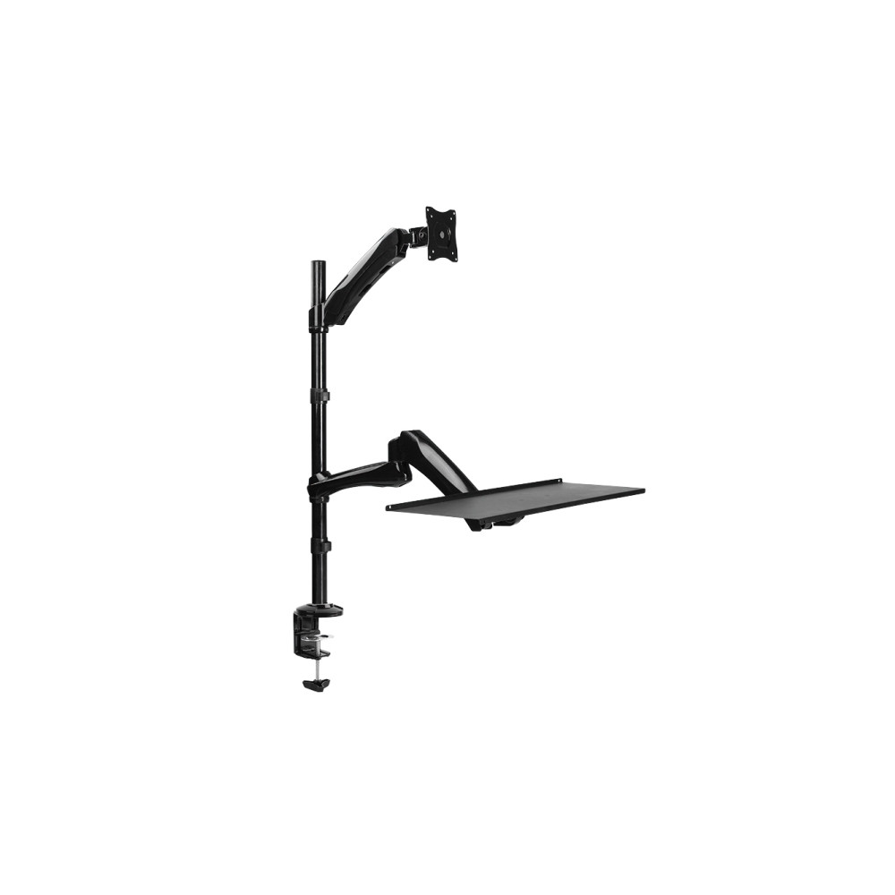 Produktbild för LogiLink Sit-Stand Workstation monteringssats - justerbar arm - för bildskärm/tangentbord