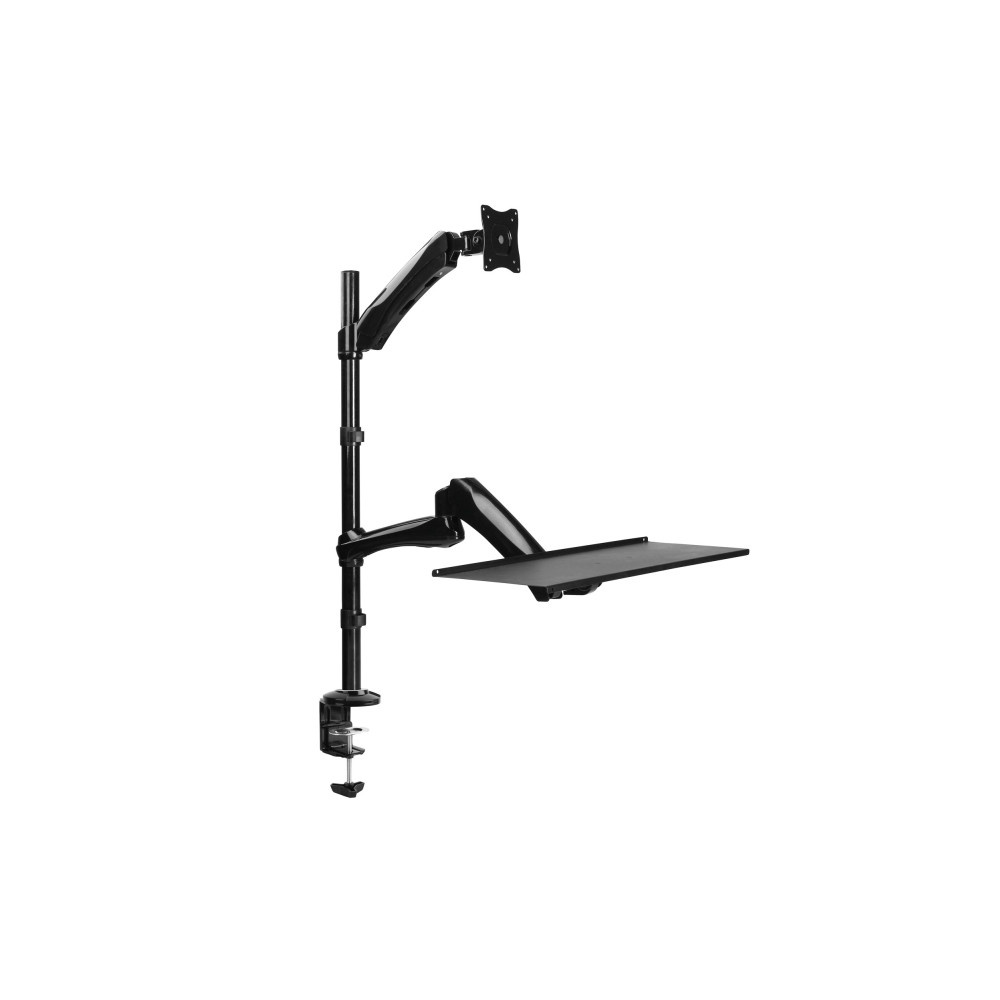 Produktbild för LogiLink Sit-Stand Workstation monteringssats - justerbar arm - för bildskärm/tangentbord