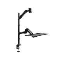 Produktbild för LogiLink Sit-Stand Workstation monteringssats - justerbar arm - för bildskärm/tangentbord