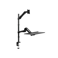 Produktbild för LogiLink Sit-Stand Workstation monteringssats - justerbar arm - för bildskärm/tangentbord