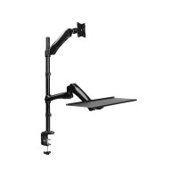 Produktbild för LogiLink Sit-Stand Workstation monteringssats - justerbar arm - för bildskärm/tangentbord