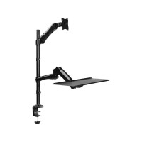 Produktbild för LogiLink Sit-Stand Workstation monteringssats - justerbar arm - för bildskärm/tangentbord
