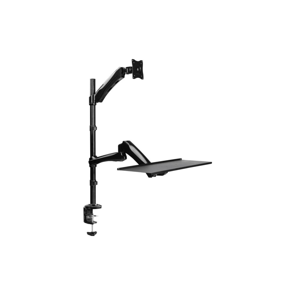 Produktbild för LogiLink Sit-Stand Workstation monteringssats - justerbar arm - för bildskärm/tangentbord