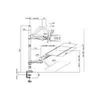 Produktbild för LogiLink Sit-Stand Workstation monteringssats - justerbar arm - för bildskärm/tangentbord