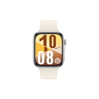 Produktbild för Huawei Watch Fit 4 smartklocka, fodral i silverfärgad alumin...