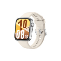 Produktbild för Huawei Watch Fit 4 smartklocka, fodral i silverfärgad alumin...