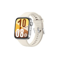 Produktbild för Huawei Watch Fit 4 smartklocka, fodral i silverfärgad alumin...
