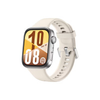 Produktbild för Huawei Watch Fit 4 smartklocka, fodral i silverfärgad alumin...