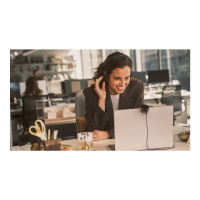 Produktbild för Jabra Evolve3 85 UC - headset - 3,5 mm kontakt, USB-C via Bluetooth-adapter - med trådlös laddningsplatta