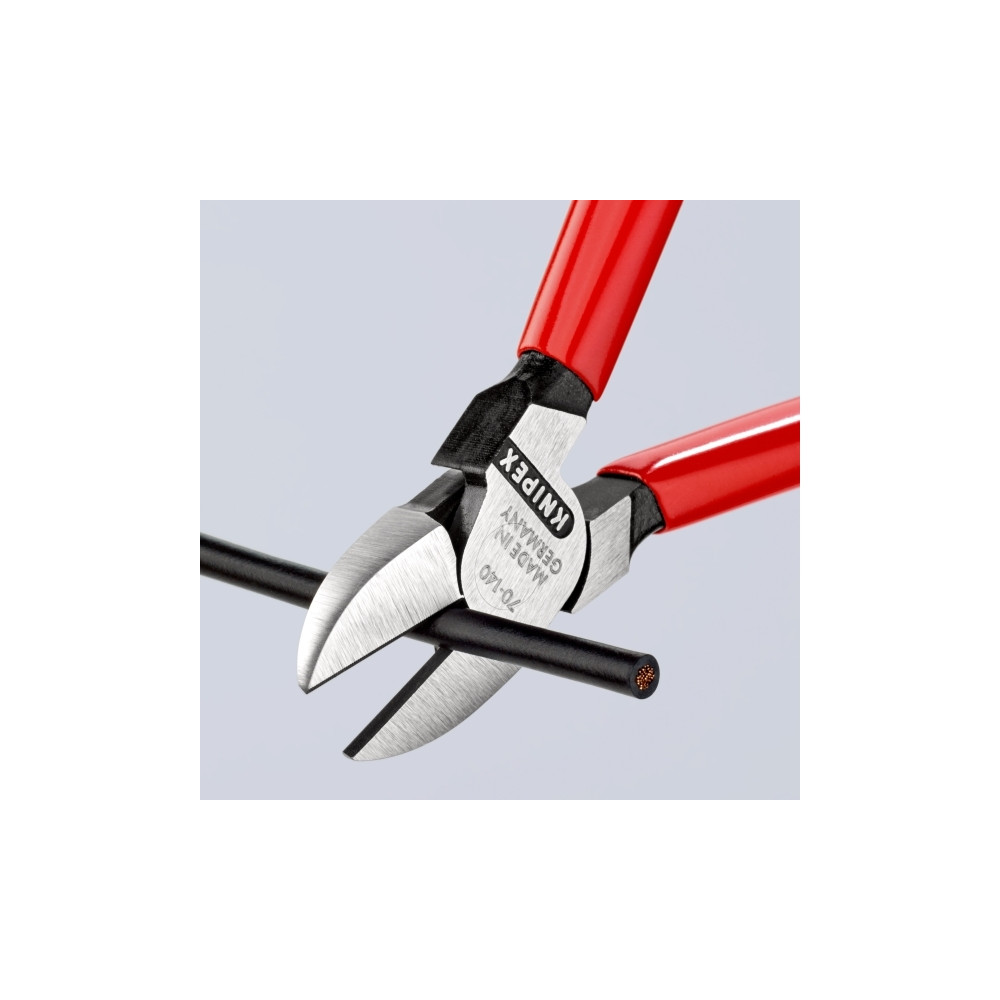 Produktbild för Knipex 70 01 140, Avbitartång, Kromvanadinstål, Plast, Röd,...