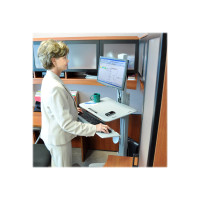 Produktbild för Ergotron WorkFit-C Single LD Sit-Stand Workstation vagn - för LCD-skärm/tangentbord/mus/portföljdator - grå