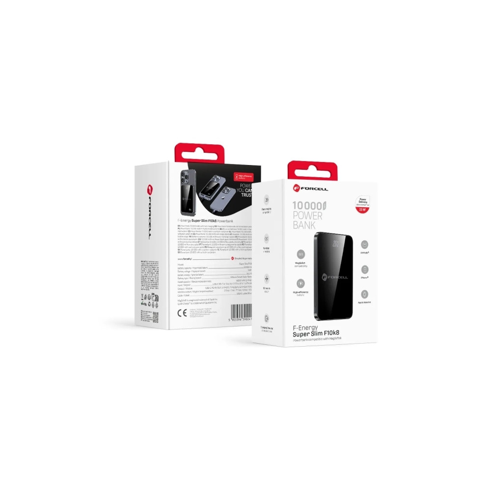 Produktbild för Powerbank compatible with MagSafe Forcell F-Energy SuperSlim...