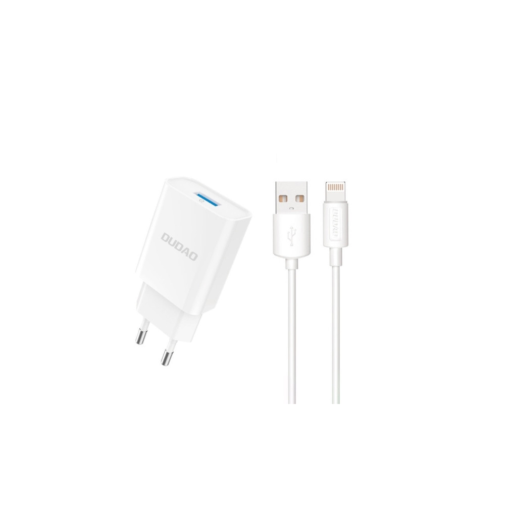 Produktbild för Dudao A4EU adapter 10W 1xUSB-A (USB-A till Lightning-kabel i...