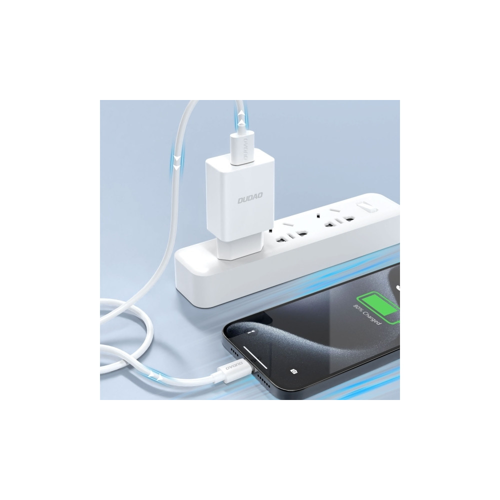 Produktbild för Dudao A4EU adapter 10W 1xUSB-A (USB-A till Lightning-kabel i...