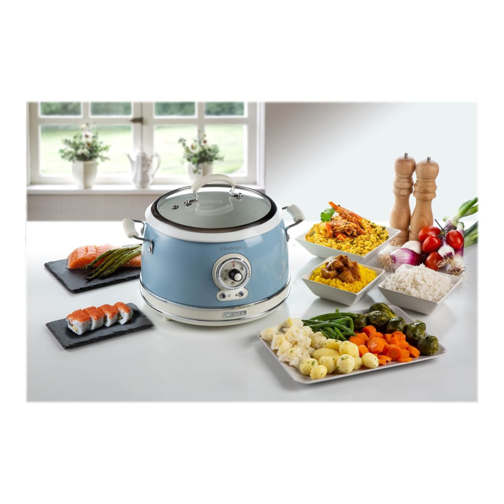 Produktbild för Ariete Vintage 2904 - riskokare/långsam kokare - himmelsblå