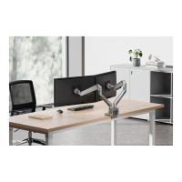 Produktbild för Neomounts NEXT Slim DS70-250SL2 monteringssats - fullständig rörelse - för 2 monitorer - silver