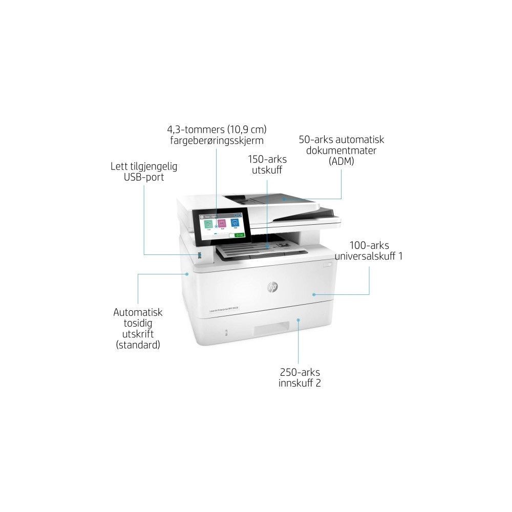 Produktbild för HP LaserJet Enterprise MFP M430f - multifunktionsskrivare - svartvit