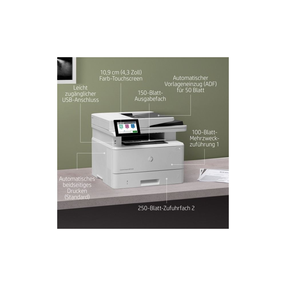 Produktbild för HP LaserJet Enterprise MFP M430f - multifunktionsskrivare - svartvit