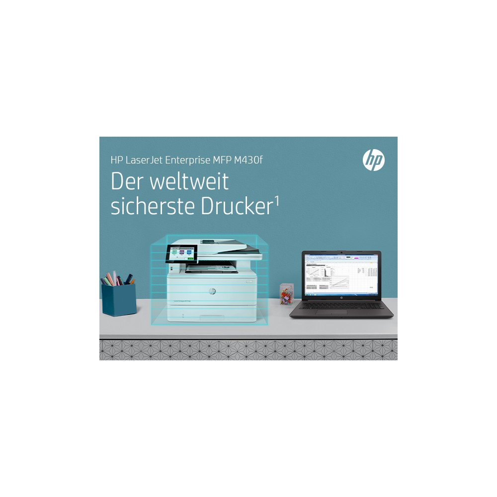 Produktbild för HP LaserJet Enterprise MFP M430f - multifunktionsskrivare - svartvit
