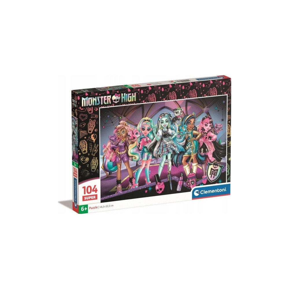 Produktbild för Clementoni CLE-pussel 104 Super SuperColor Monster High 2578...