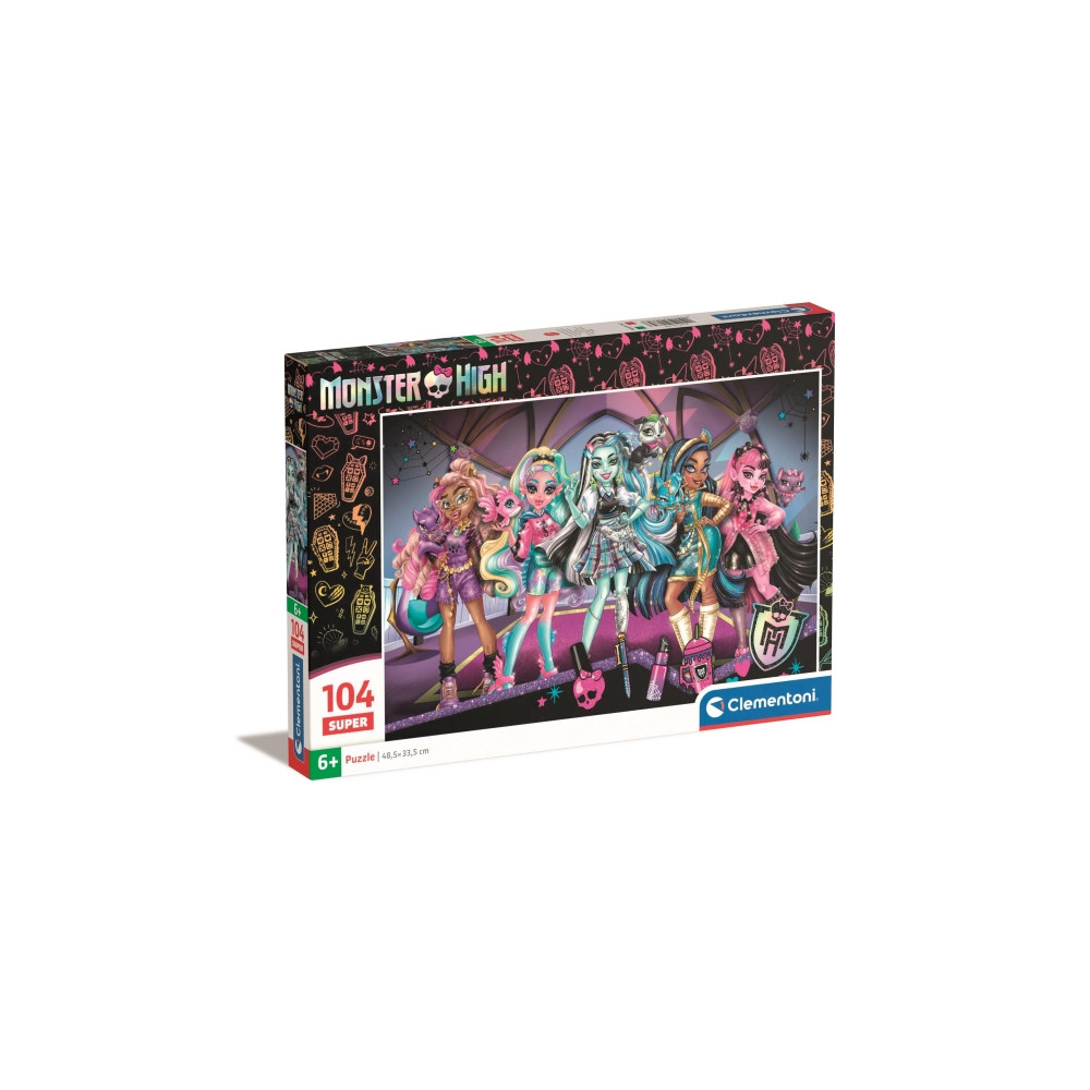 Produktbild för Clementoni CLE-pussel 104 Super SuperColor Monster High 2578...