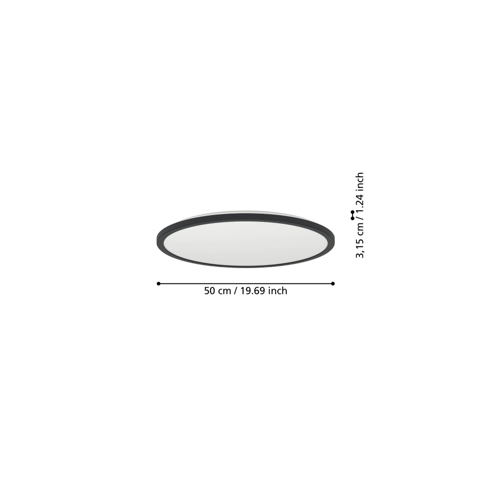 Produktbild för EGLO ROVITO-Z LOFT Ø500 RGB/CCT 28,8W 3600LM M/FJERNB. IP44...