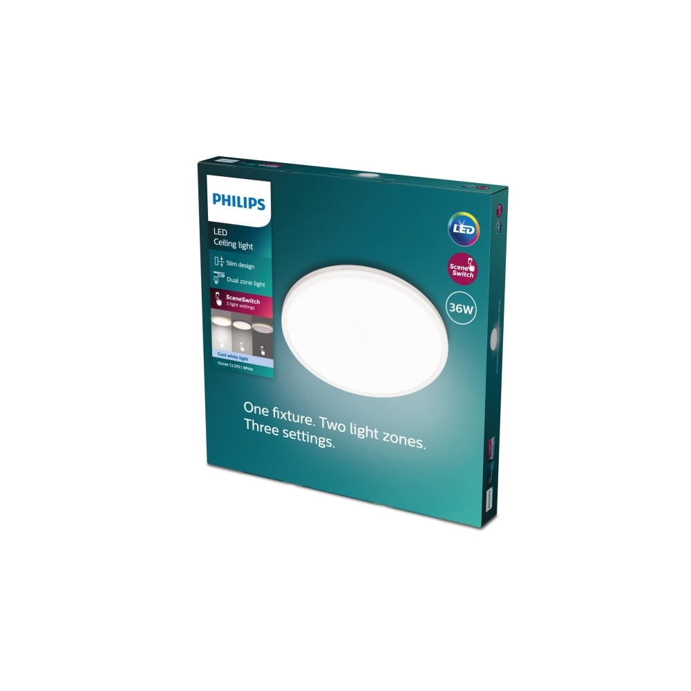 Produktbild för Philips Funktionell Ozziet taklampa 36 W, LED, Glödlampan/-l...