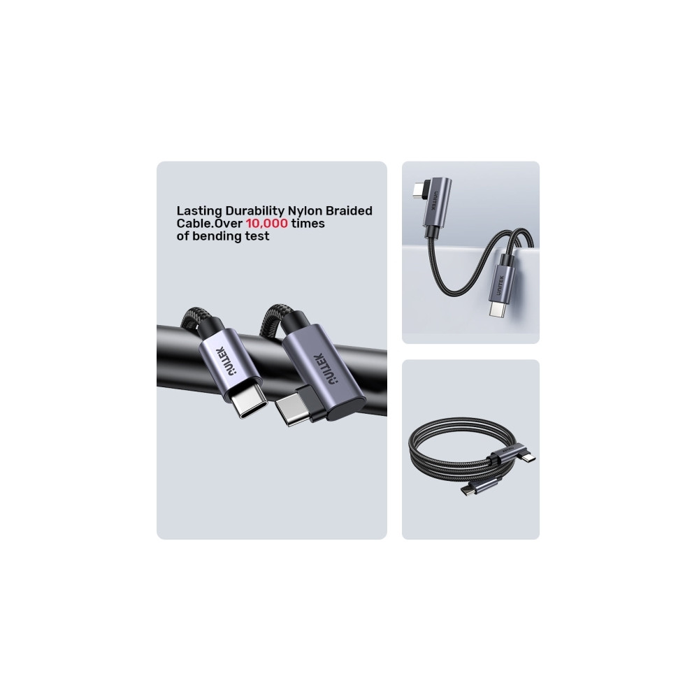 Produktbild för Unitek - USB typ C-kabel - 24 pin USB-C till 24 pin USB-C - 3 m