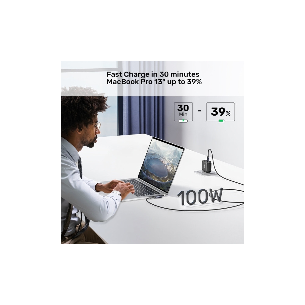 Produktbild för Unitek - USB typ C-kabel - 24 pin USB-C till 24 pin USB-C - 3 m