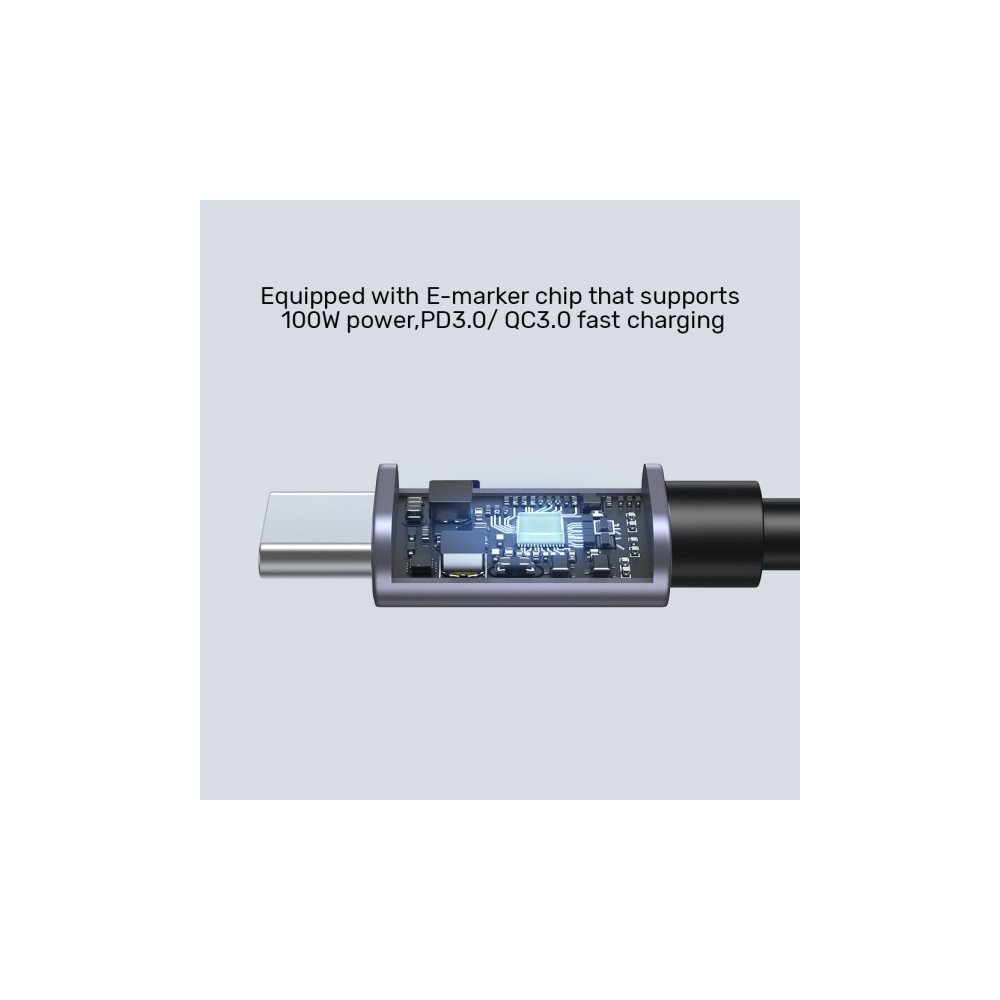 Produktbild för Unitek - USB typ C-kabel - 24 pin USB-C till 24 pin USB-C - 3 m