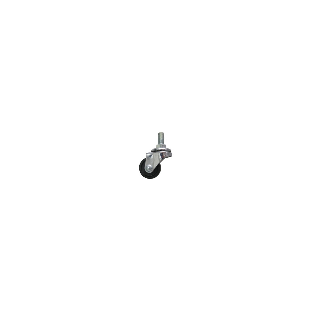 Produktbild för Hjul Viso SSWHELL, gummi och metall, Ø 2,5 cm, svart/metallg...