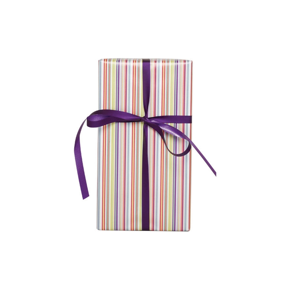 Produktbild för Presentpapper Hedlunds Multistripe, 80 g/m², BxL: 57 cm x 15...