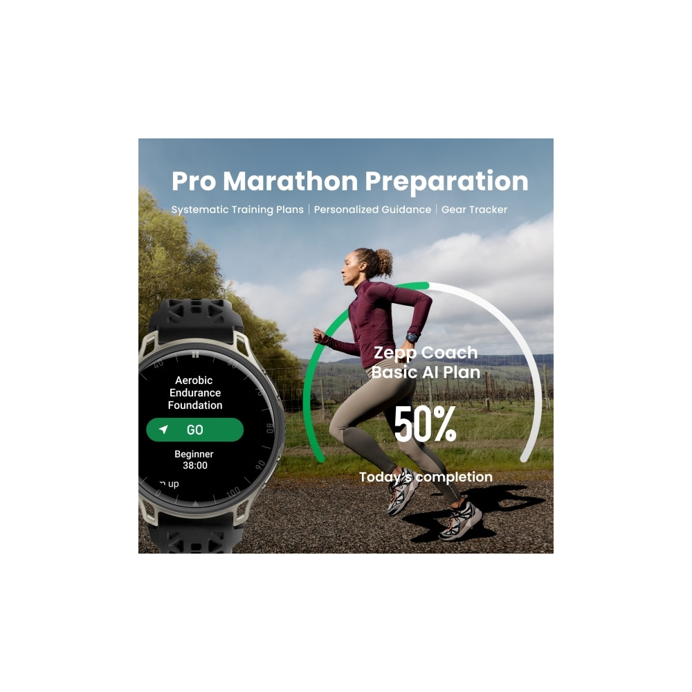 Produktbild för Amazfit Cheetah 2 Pro smart klocka med rem - 32 GB - titan