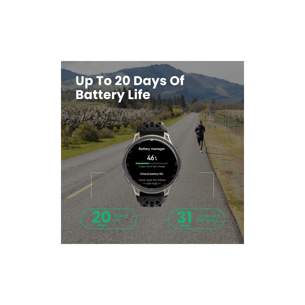 Produktbild för Amazfit Cheetah 2 Pro smart klocka med rem - 32 GB - titan