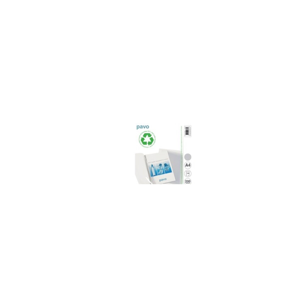Produktbild för Inbindningsomslag, Pavo Recycled PET, A4, 200 my, transparen...