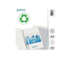 Produktbild för Inbindningsomslag, Pavo Recycled PET, A4, 200 my, transparen...