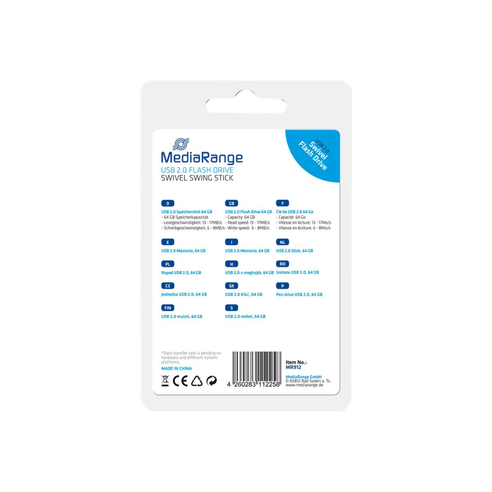 Produktbild för MediaRange - USB flash-enhet - 64 GB